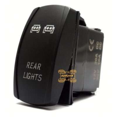 Переключатель X-ATV "Rear Lights" для фар под врезку в панель приборов UTV или внедорожников SW002