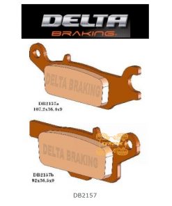 Гальмівні колодки для квадроциклів Yamaha Grizzly 700, 550 2007-2014 - Delta DB2157 задні ліві