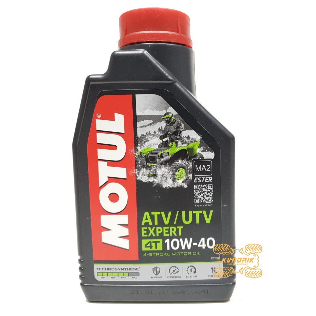 Синтетическое моторное масло для квадроциклов и багги MOTUL ATV-UTV EXPERT 10W40 1л