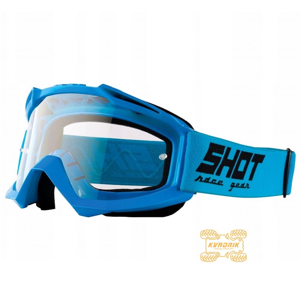Очки SHOT RACING ASSAULT SOLID цвет синий, линза прозрачная ANTI-SCRATCH A0D-29A1-A03
