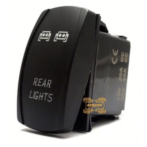Переключатель X-ATV "Rear Lights" для фар под врезку в панель приборов UTV или внедорожников SW002