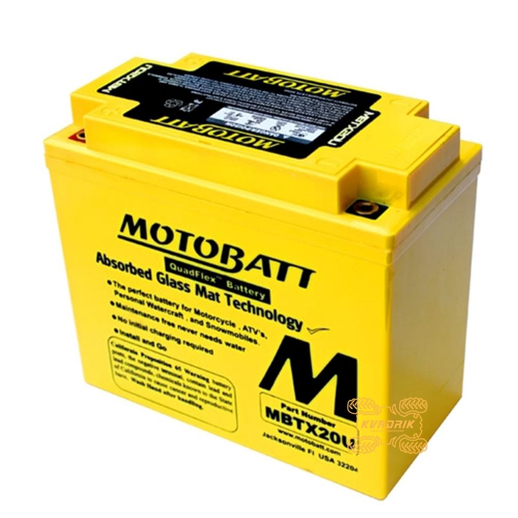 Акумулятор гелевий Motobatt MB MBTX20U 12V 21Ah 175X87X155 для квадроциклів Can Am Outlander / Renegade / Maverick / Commander; Yamaha Grizzly 700 YTX20L-BS