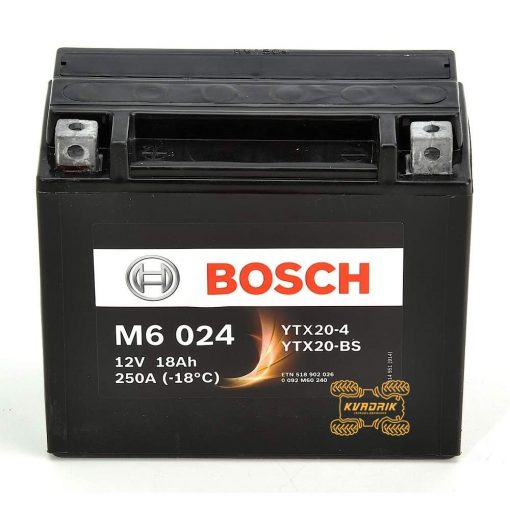 Аккумулятор BOSCH 177X88X156 0092M60240, 518902026, YTX20-BS