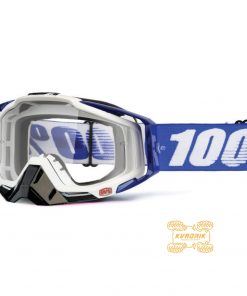 Очки 100% RACECRAFT Cobalt Blue цвет белый, линза прозрачная с анти-фогом 50100-002-02