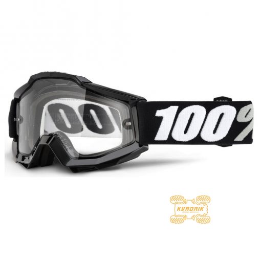 Очки 100% Accuri ENDURO Goggle Tornado - Clear Dual Lens цвет черный, линза прозрачная с анти-фогом 50202-059-02