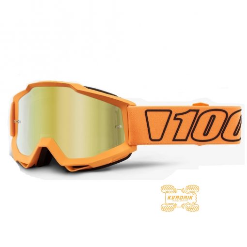 Очки 100% Accuri Goggle Luminari - Mirror Gold Lens цвет оранжевый, с анти-фогом 50210-349-02