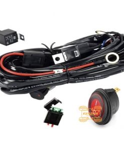 Комплект проводки X-ATV для подключения LED фар мощностью до 300W на квадроцикле, багги или внедорожнике (переключатель, реле, предохранители, проводка) L-02