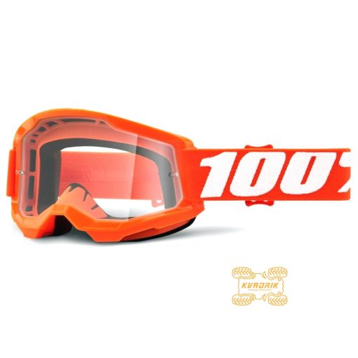 Очки 100% STRATA 2 Orange цвет оранжевый, линза прозрачная 50421-101-05