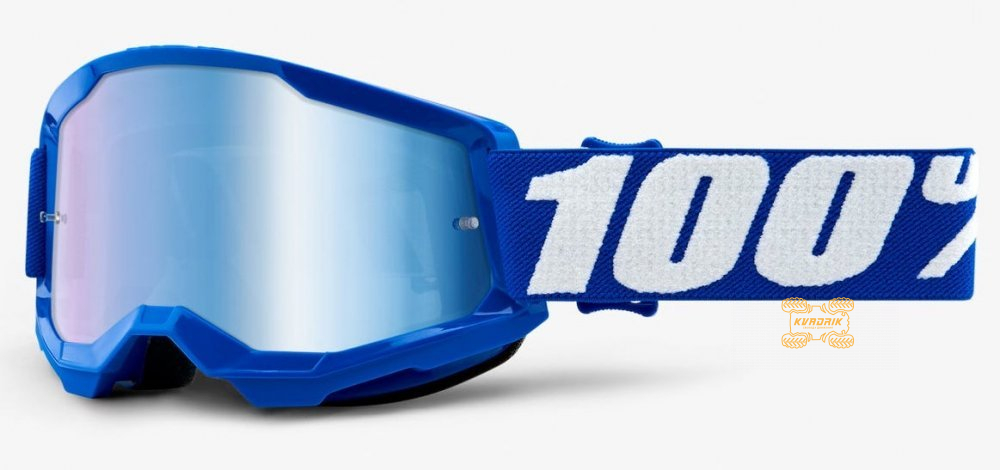 Дитячі мото окуляри 100% STRATA 2 Youth Goggle Blue - Mirror Blue Lens, Mirror Lens   50521-250-02