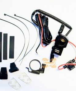 USB зарядка + традиційна розетка 12V з кріпленням на руль  BIKETEC  BTMUS01