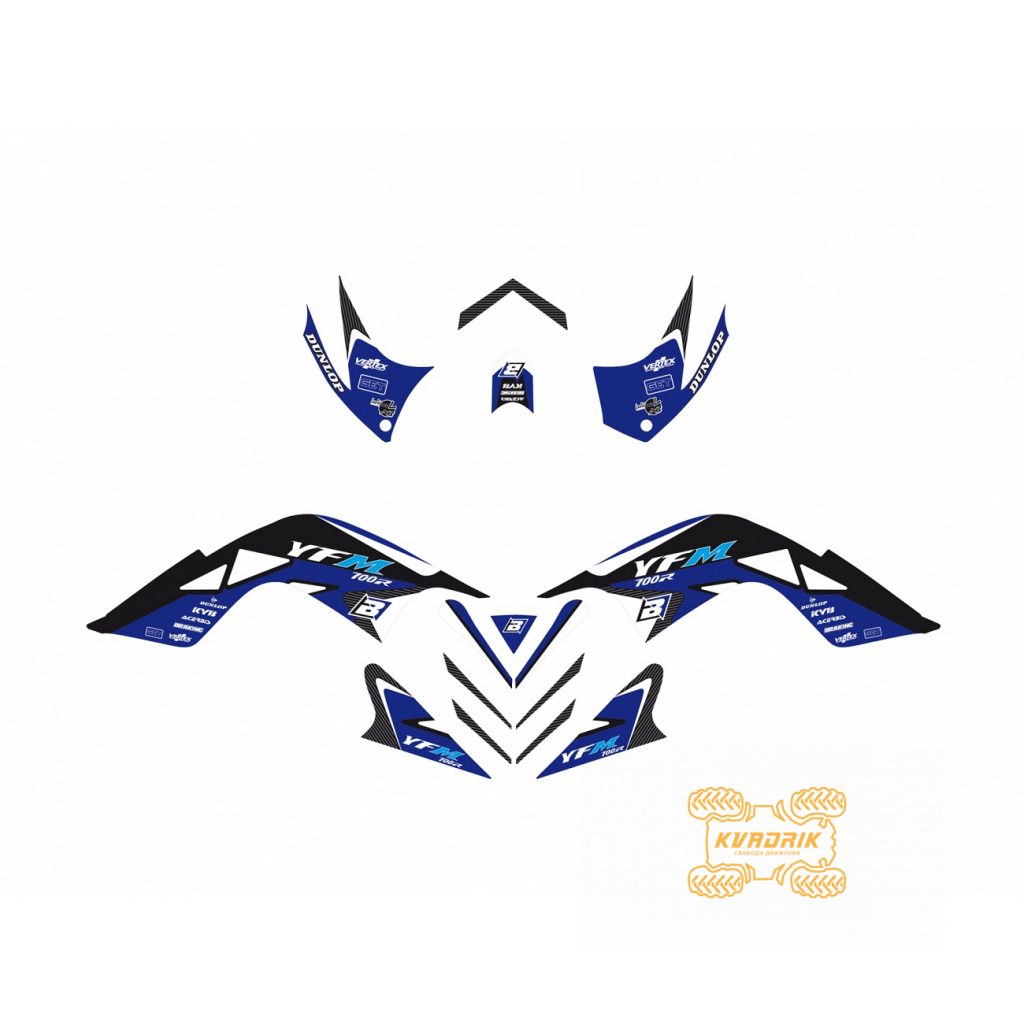 Комплект наклейок Dream 2 для квадроциклів Yamaha Raptor 700 (2006-2013) Blackbird E2Q12A