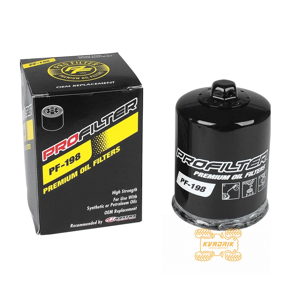 Масляний фільтр для квадроциклів Polaris HF198 , 2540086, 2540122, 2540086   ProFilter  PF-198