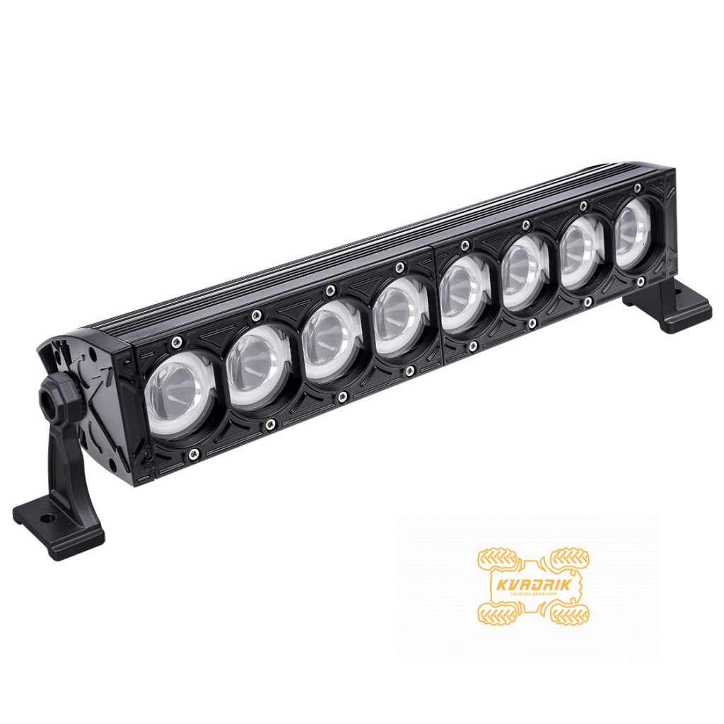Світлодіодна LED балка з ангельськими очками (Angel Eyes) 80W  47см одночасне широке ближнє + точкове дальнє світло  Shark  810-2080-8