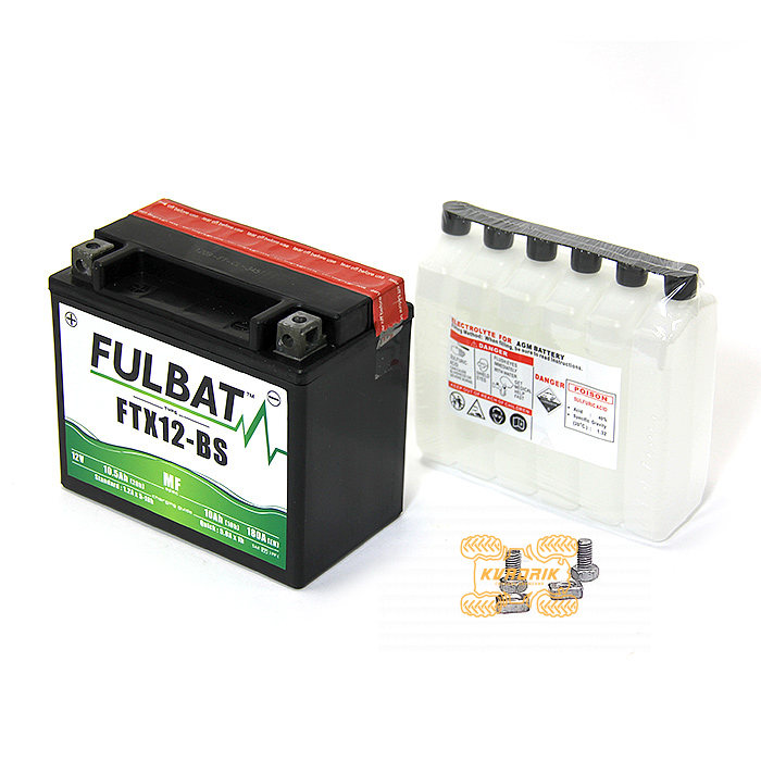 Акумулятор 12V 10AH 150X87X130 необслуговуваний  YTX12-BS, 715900031, 31500-HF1-678AH, 4011434  Fulbat  FTX12-BS