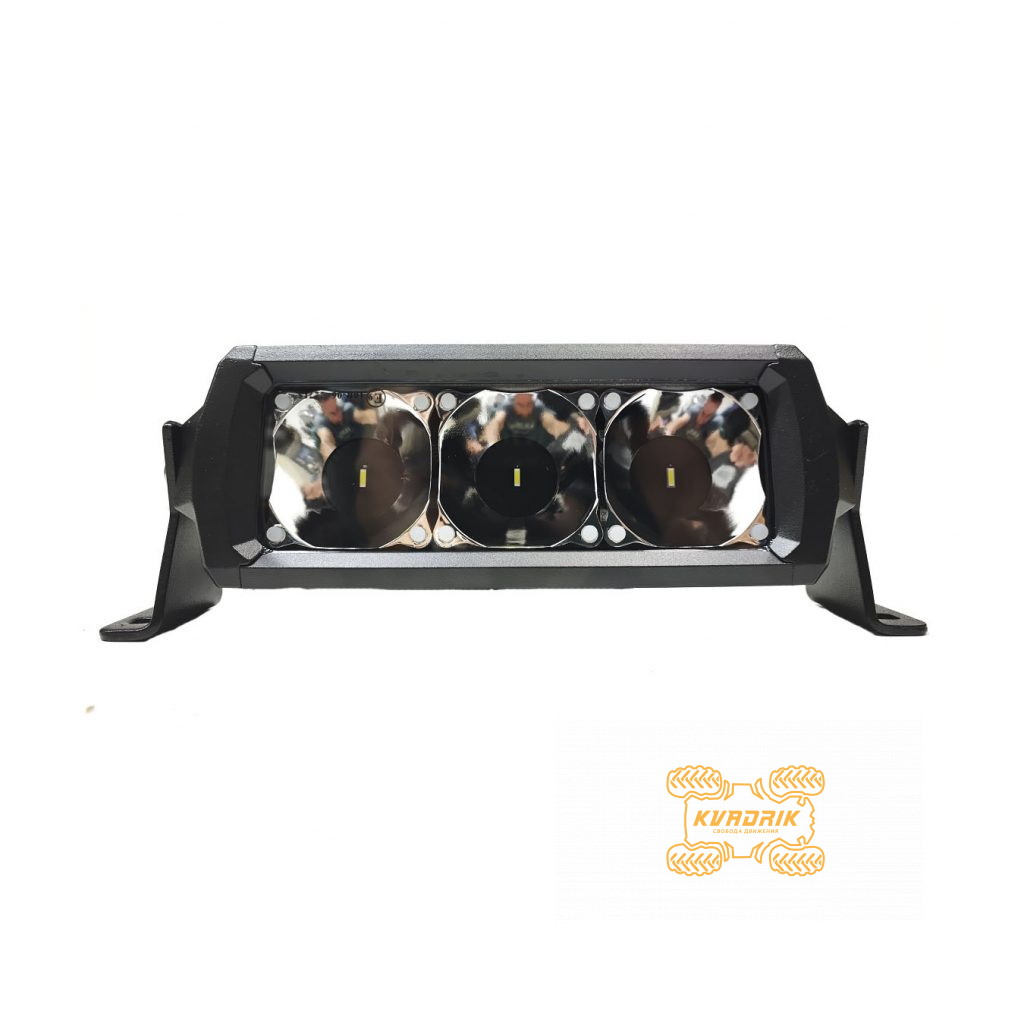 Світлодіодна LED балка Aurora 45W 24см дальнє світло + RGB підсвітка  ALO-D6T-6-P23Q
