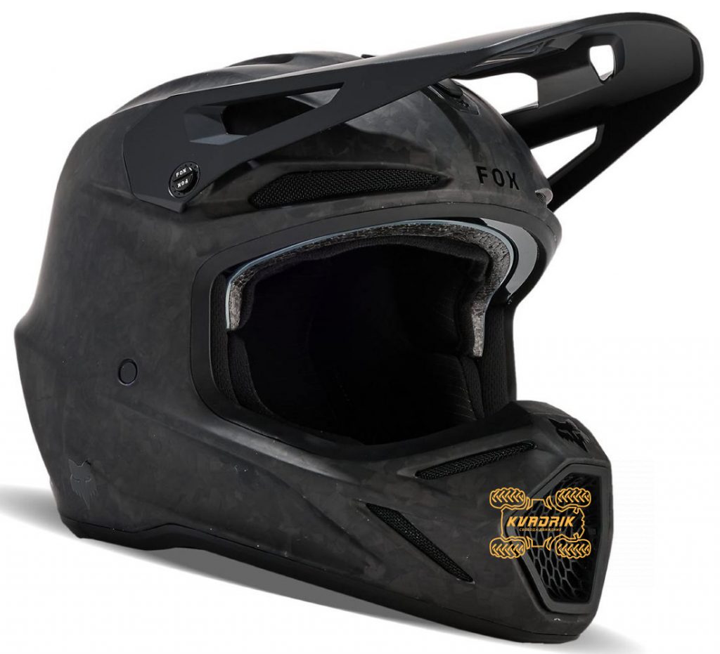 Шолом FOX V3 RS CARBON SOLID HELMET [Matte Black], XL  31361-255-XL