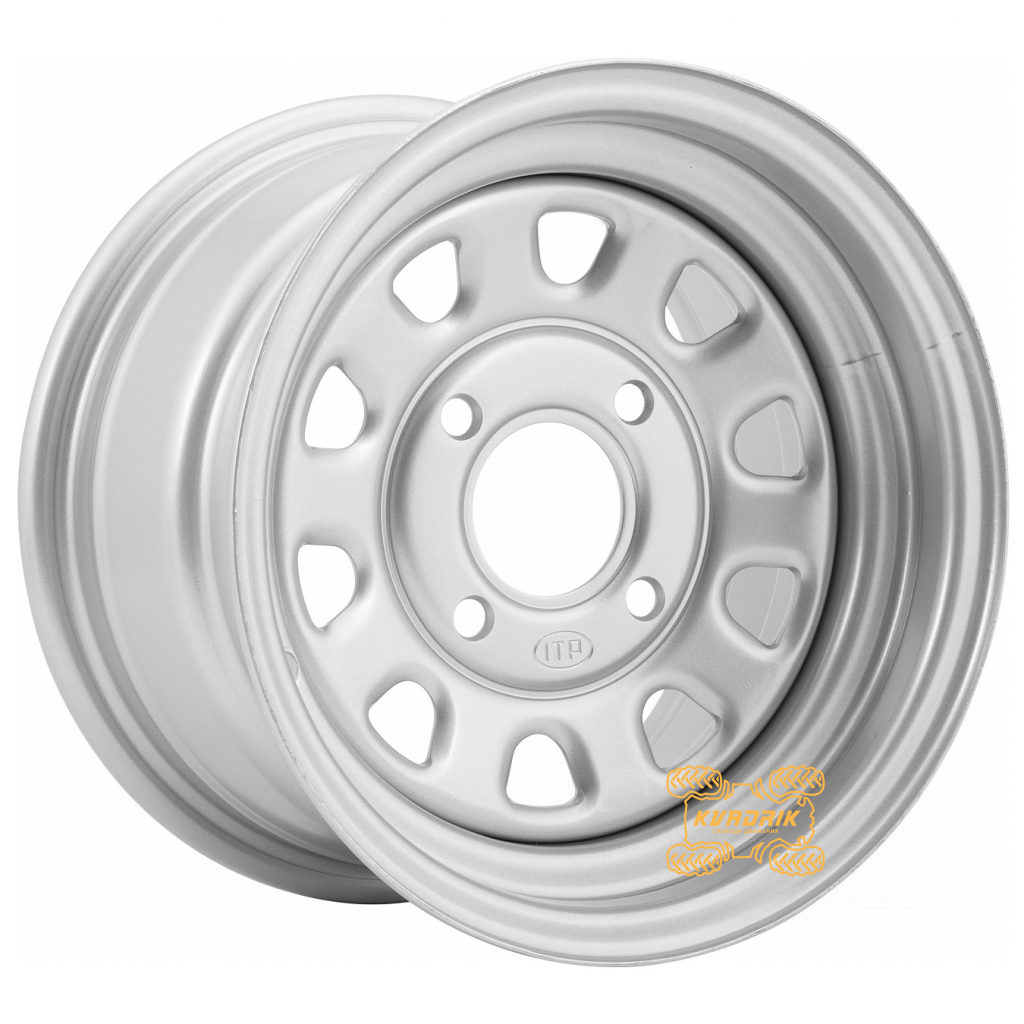 Сталевий колісний диск для квадроциклів ITP Steel Delta Silver 12x7 5+2 4/110
