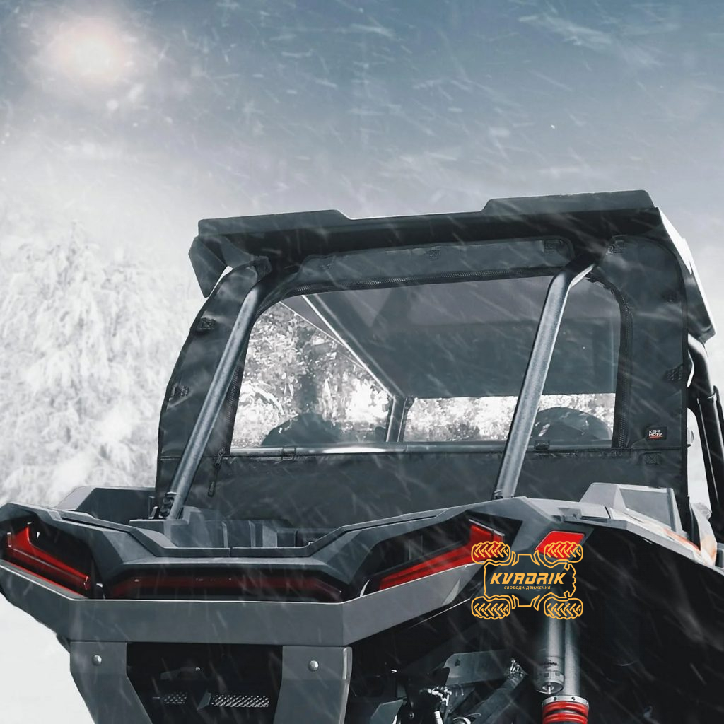 Заднє скло з ПВХ-плівки для баггі Polaris RZR XP 1000 / Turbo  B0110-10001BK