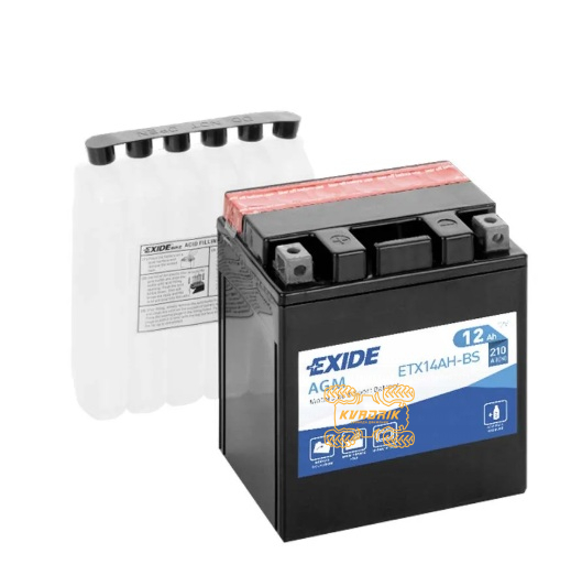 Акумулятор 12V 12AH (Лівий +) для Polaris 4140006, 4140007, 4011138 EXIDE ETX14AH-BS