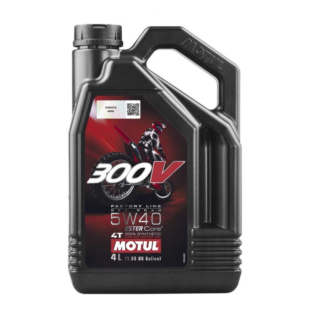 Синтетичне моторне масло для квадроциклів та оффроуд мотоциклів Motul 300V  FACTORY LINE OFF ROAD  4T SAE 5W40 4л  845641,  104135