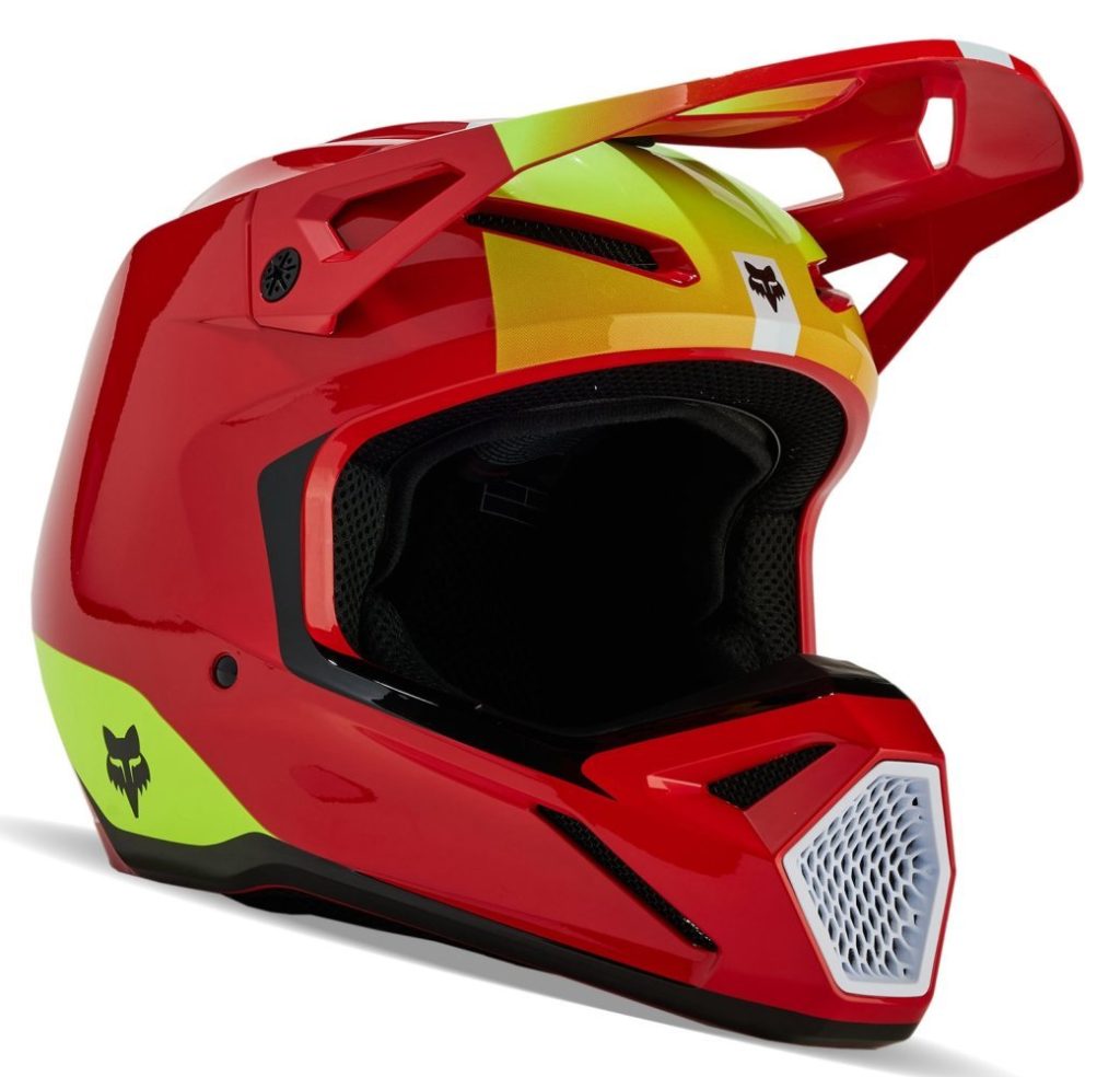 Шолом FOX YTH V1 HELMET - BALLAST [Flo Red], YM
